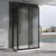Душевой уголок ABBER Schwarzer Diamant AG30100BMH-S70BM-S70BM 100x70 см профиль чёрный стекло матовое