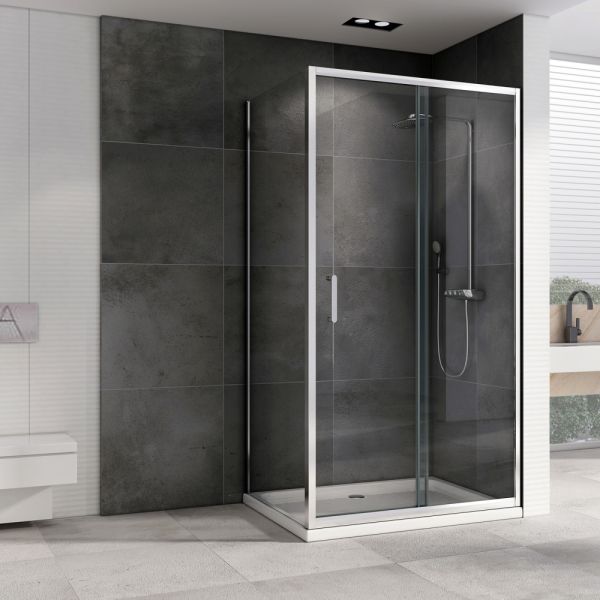 Душевой уголок ABBER Schwarzer Diamant AG301105-S1005 110x100см хром