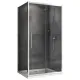 Душевой уголок ABBER Schwarzer Diamant AG30110H-S85 110x85 см профиль хром стекло прозрачное