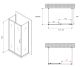 Душевой уголок ABBER Schwarzer Diamant AG30120B-S60B-S60B 120x60см чёрный