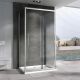Душевой уголок ABBER Schwarzer Diamant AG30120H-S60-S60 120x60 см профиль хром стекло прозрачное