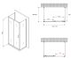 Душевой уголок ABBER Schwarzer Diamant AG30130B-S50B-S50B 130x50см чёрный