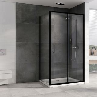 Душевой уголок ABBER Schwarzer Diamant AG30130B5-S100B5 130x100 см профиль чёрный стекло прозрачное