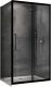Душевой уголок ABBER Schwarzer Diamant AG30130BH-S85B 130x85 см профиль чёрный стекло прозрачное