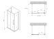 Душевой уголок ABBER Schwarzer Diamant AG30130BMH-S100BM-S100BM 130x100 см профиль чёрный стекло матовое