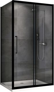 Душевой уголок ABBER Schwarzer Diamant AG30140BH-S85B 140x85 см профиль чёрный стекло прозрачное