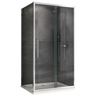 Душевой уголок ABBER Schwarzer Diamant AG30140H-S85 140x85 см профиль хром стекло прозрачное