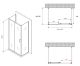 Душевой уголок ABBER Schwarzer Diamant AG30160B-S50B-S50B 160x50см чёрный