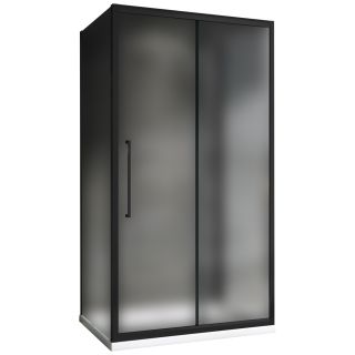 Душевой уголок ABBER Schwarzer Diamant AG30160BMH-S80BM-S80BM 160x80 см профиль чёрный стекло матовое