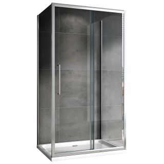 Душевой уголок ABBER Schwarzer Diamant AG30160H-S85-S85 160x85 см профиль хром стекло прозрачное