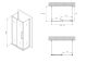 Душевой уголок ABBER Schwarzer Diamant AG30170BMH-S70BM-S70BM 170x70 см профиль чёрный стекло матовое