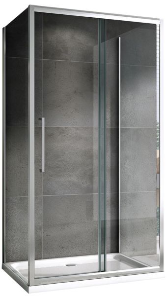 Душевой уголок ABBER Schwarzer Diamant AG30170H-S100-S100 170x100см хром