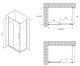 Душевой уголок ABBER Schwarzer Diamant AG30180B-S50B 180x50см чёрный