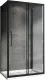 Душевой уголок ABBER Schwarzer Diamant AG30180BH-S85B-S85B 180x85 см профиль чёрный стекло прозрачное