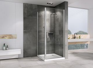 Душевой уголок ABBER Sonnenstrand AG04090-S85 90x85 см профиль хром стекло прозрачное