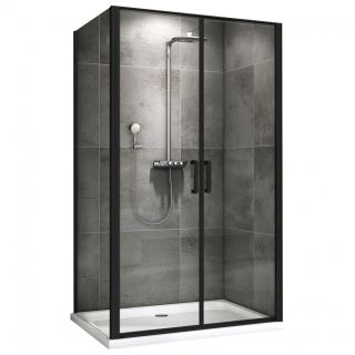 Душевой уголок ABBER Sonnenstrand AG04100BC-S85B 100x85 см профиль чёрный стекло прозрачное