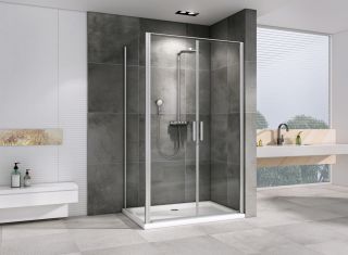 Душевой уголок ABBER Sonnenstrand AG04100C-S85 100x85 см профиль хром стекло прозрачное