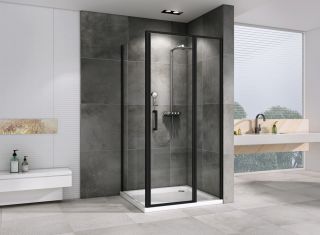 Душевой уголок ABBER Sonnenstrand AG04110BS-S85B 110x85 см профиль чёрный стекло прозрачное