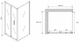 Душевой уголок ABBER Sonnenstrand 90x70см хром AG07090-S70