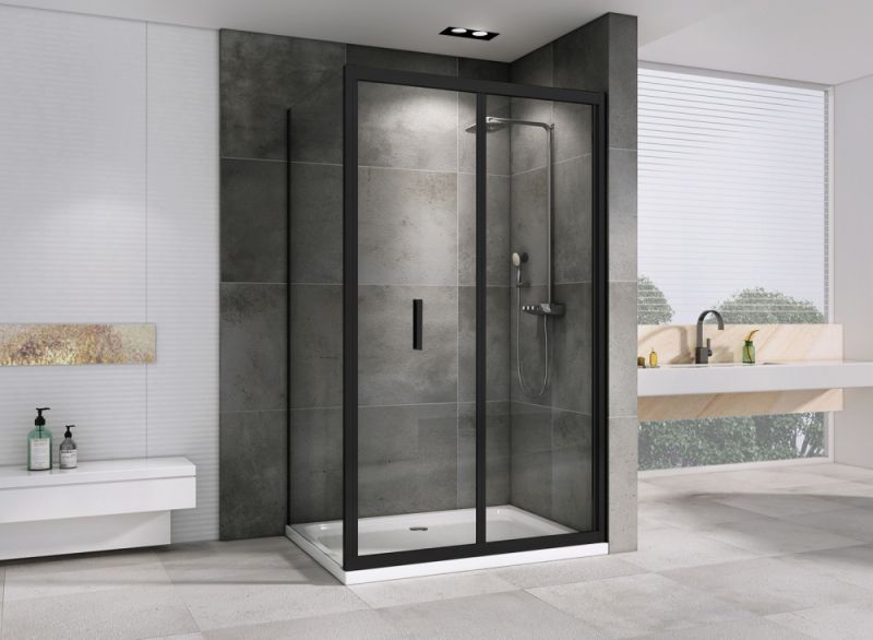 Душевой уголок ABBER Sonnenstrand 90x80см чёрный AG07090B-S80B