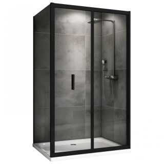Душевой уголок ABBER Sonnenstrand AG07090B-S85B 90x85 см профиль чёрный стекло прозрачное