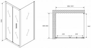 Душевой уголок ABBER Sonnenstrand 100x90см хром AG07100-S90
