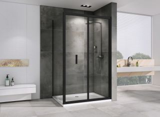 Душевой уголок ABBER Sonnenstrand AG07100B-S70B 100x70 см профиль чёрный стекло прозрачное