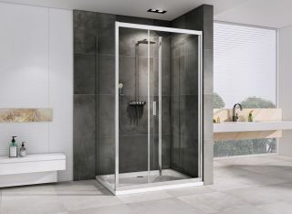 Душевой уголок ABBER Sonnenstrand AG07120-S85 120x85 см профиль хром стекло прозрачное