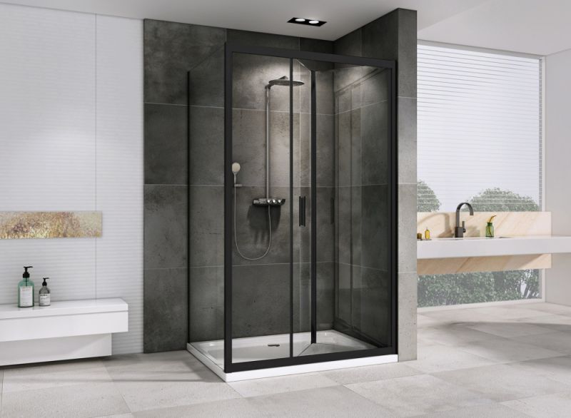 Душевой уголок ABBER Sonnenstrand AG07120B-S85B 120x85см чёрный
