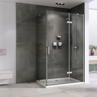 Душевой уголок ABBER Zart AG08120-S71 120x70 см профиль хром стекло прозрачное
