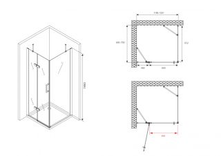 Душевой уголок ABBER Zart AG08120-S71 120x70 см профиль хром стекло прозрачное