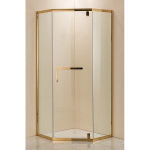 Душевой уголок Grossman Pragma PR-100GD 100x100см золото/прозрачное