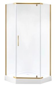 Душевой уголок Niagara NG-6434-08 GOLD 100x100см золото/прозрачное