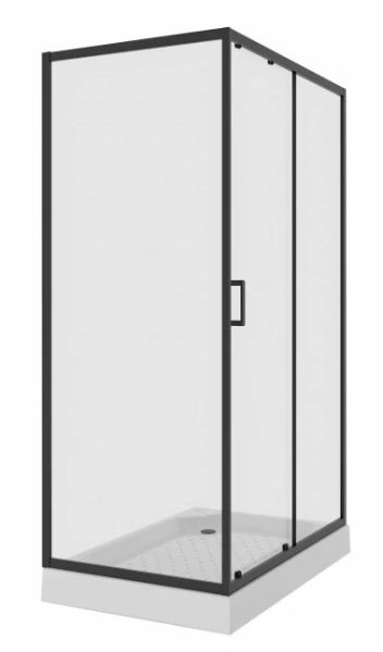 Душевой уголок Niagara NG-6812-08 BLACK 120x80см чёрный/прозрачное