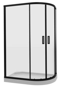 Душевой уголок Niagara NG-6821-08 BLACK 120x80см чёрный/прозрачное