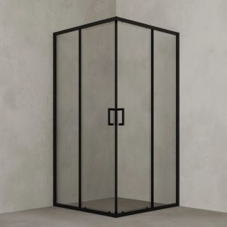 Душевой уголок VagnerPlast VPSC100100185TA1BL 100х100 см черный