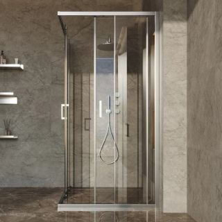 Душевой уголок VagnerPlast VPSC100100185TA1CH 100х100 см хром