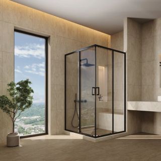 Душевой уголок VagnerPlast VPSC11090185TA1BL 110х90 см хром