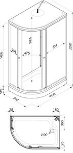 Душевая кабина Triton Коралл А 120x80 см, правая, низкий поддон (ДН4)