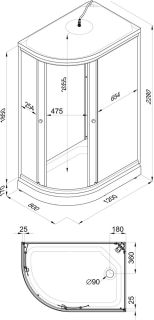 Душевая кабина Triton Коралл А 120x80 см, правая, низкий поддон (ДН4) Душевая кабина Triton Коралл А 120x80 см, правая, низкий поддон (ДН4)
