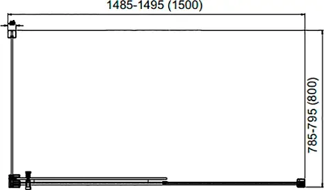 Душевой уголок Aquanet Delta NPE1131 183845 150x80 см стекло прозрачное профиль хром