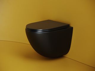 Унитаз подвесной Ceramicanova Тренд (Vogue) CN4008TMB безободковый торнадо чёрный матовый