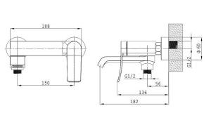 Смеситель для ванны Splenka S31.30.06 чёрный
