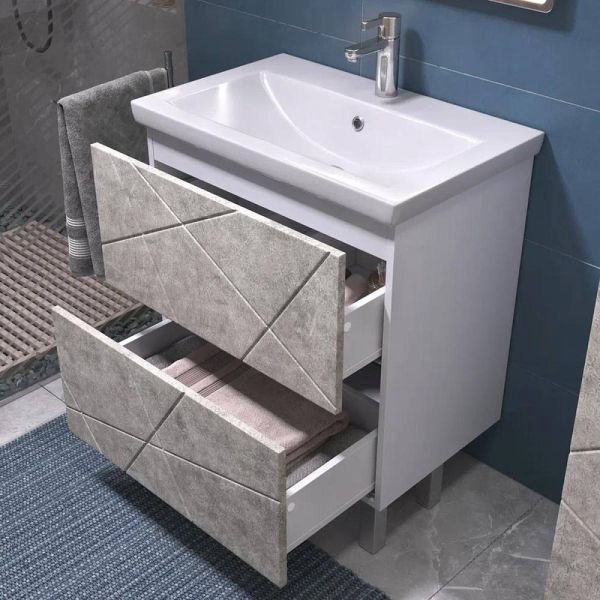 Тумба под раковину напольная Vigo Geometry 016 70 см бетон