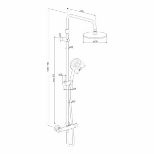 Душевая стойка Damixa Option DX218091000 хром