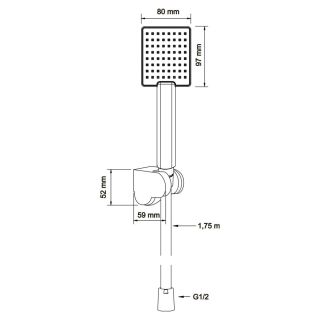 Душевая лейка Swedbe Hermes 5136B чёрный Душевая лейка Swedbe Hermes 5136B чёрный