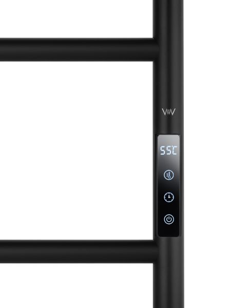 Полотенцесушитель электрический Wonzon & Woghand Wismar WW-AL202-MB 47x90 см чёрный матовый