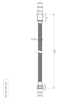 Душевой шланг Cezares CZR-FMM-180-NOP 180 см чёрный матовый