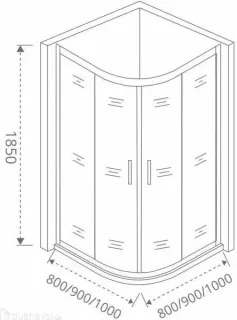 Душевое ограждение Good Door JAZZE R-100-B-BR бронза