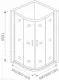 Душевое ограждение Good Door JAZZE R-100-B-BR бронза